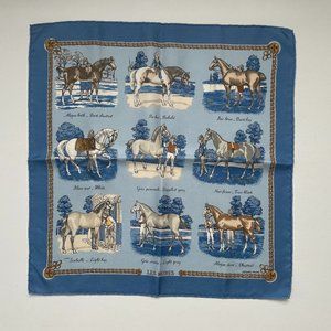 HERMES LES ROBES  SILK POCKET SQUARE 45cm